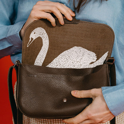 Bag, Wild Swan, Dark Brown used look