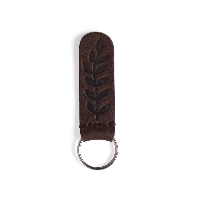 Keyring, Pocket Garden, Dark Brown used look