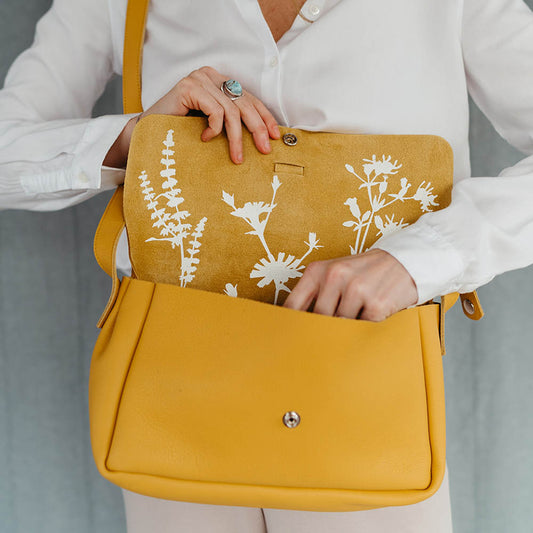 Bag, Picking Flowers Medium, Yellow