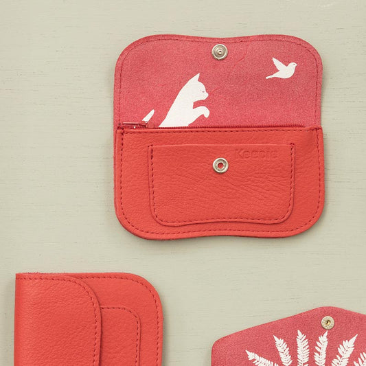 Wallet, Cat Chase Small, Coral