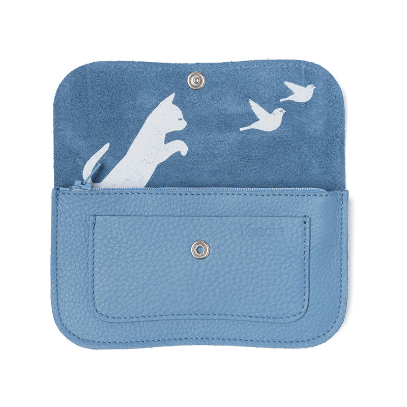 Wallet, Cat Chase Medium, Painters Blue