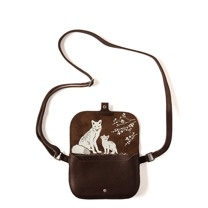 Bag, Little Fox, Dark Brown used look