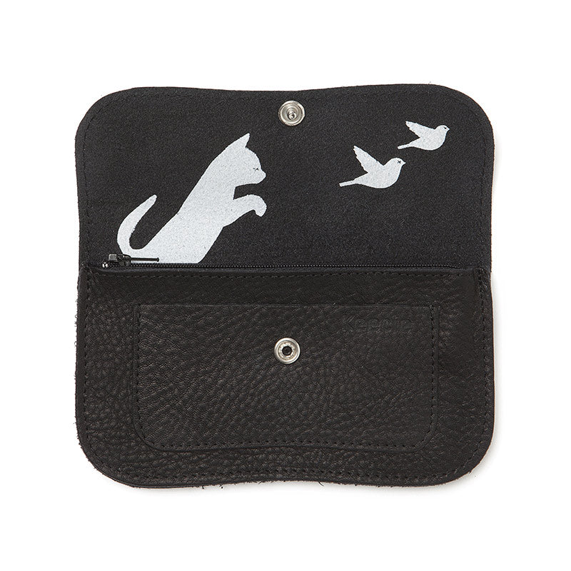 Wallet, Cat Chase Medium, Black