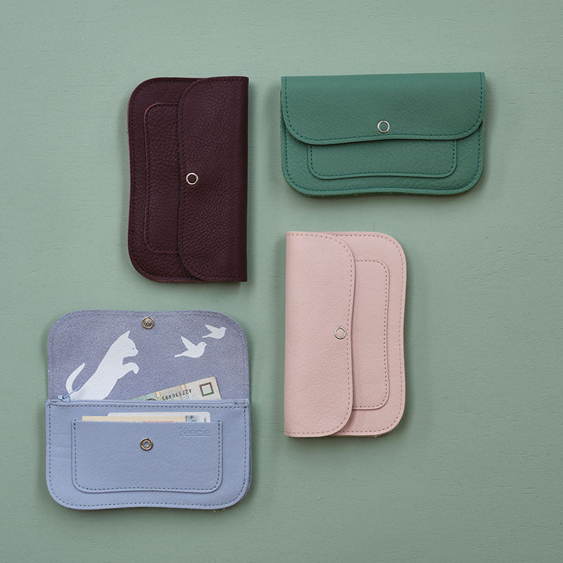 Wallet, Cat Chase Medium, Lavender Blue