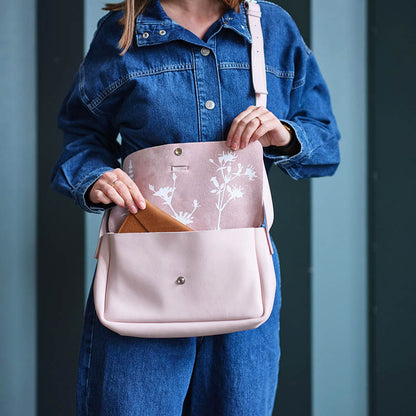 Bag, Picking Flowers Medium, Powder Pink